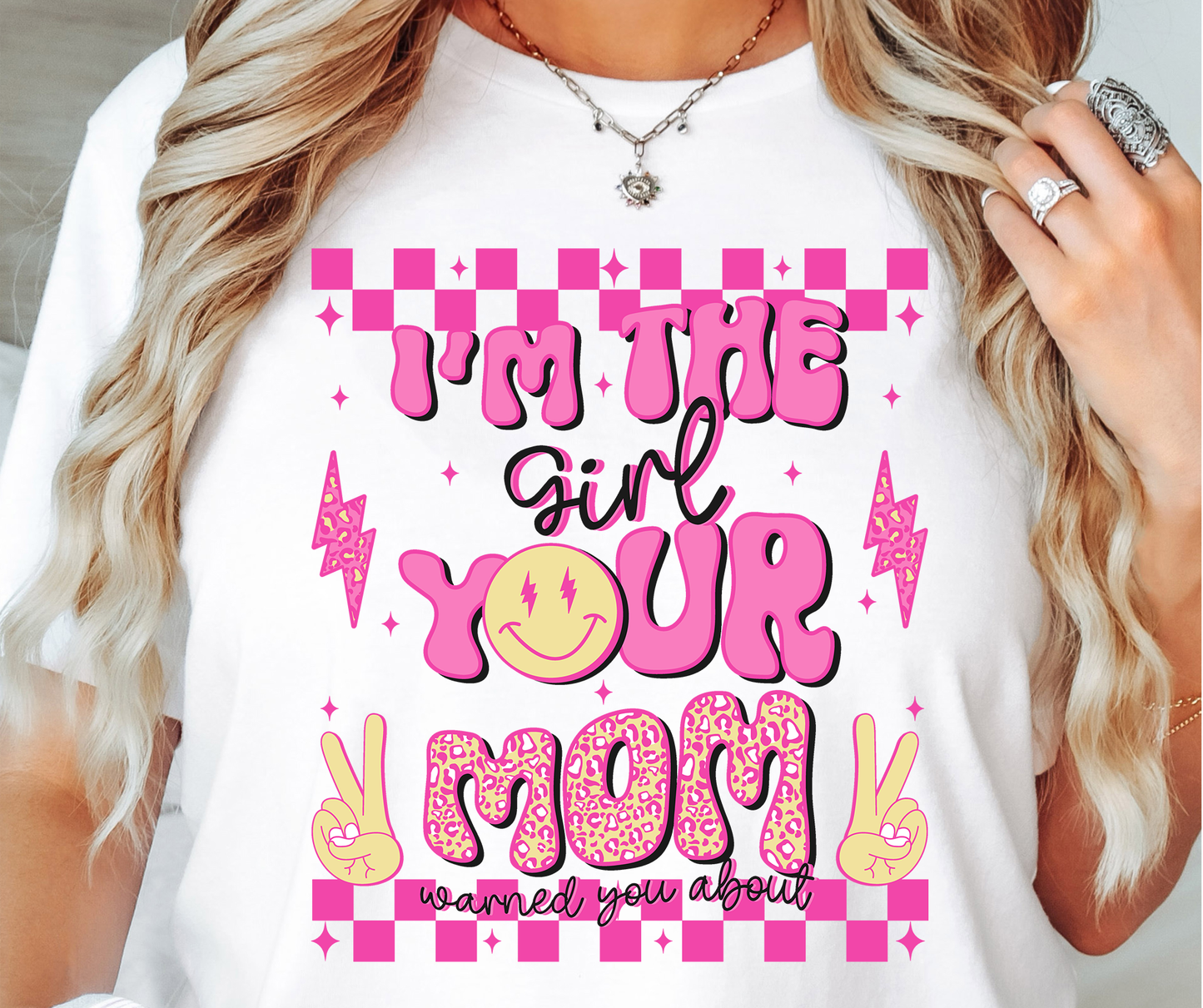 Girl Your Mum Warned You About T-shirt PNG Design,  Sublimation Tee Motivational Digital Download PNG File, Commercial Use