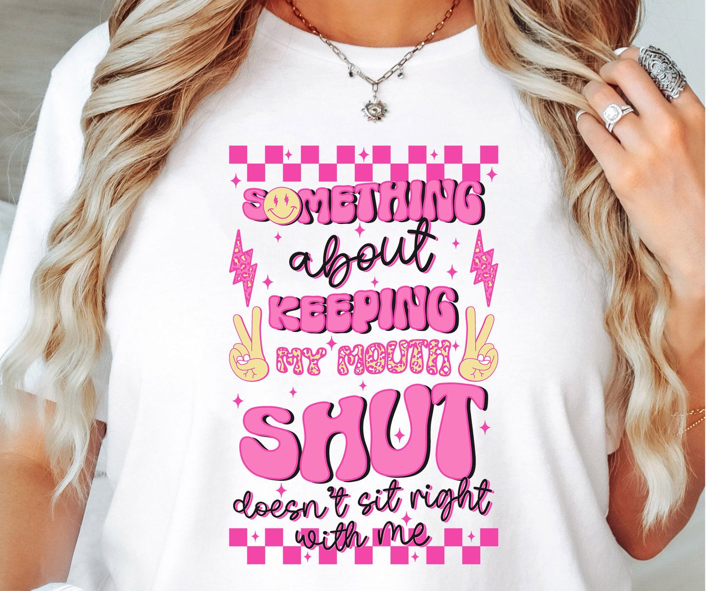 Keeping My Mouth Shut T-shirt PNG Design,  Sublimation Tee Motivational Digital Download PNG File, Commercial Use