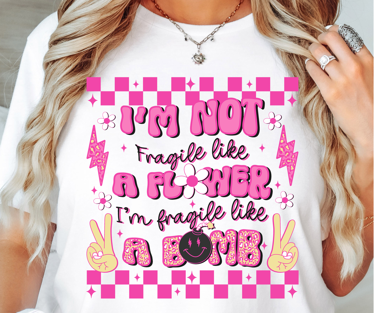 Sublimation PNG Sublimation PNG - Fragile Like a Bomb T-shirt PNG Design, Sublimation Tee Motivational Digital Download PNG File, Commercial Use (1)-Tumblerwrapdesigns