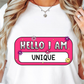 Sublimation PNG Sublimation PNG - Hello I AMT-shirt PNG Design, Sublimation Tee Motivational Digital Download PNG File, Commercial Use-Tumblerwrapdesigns