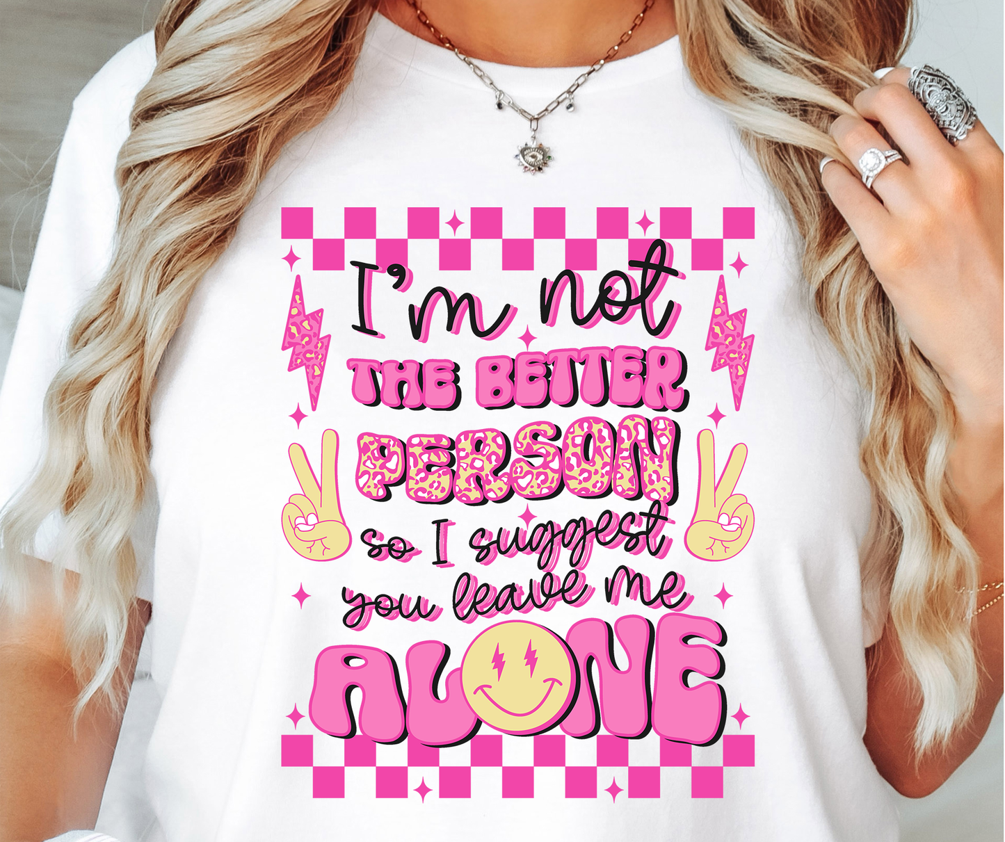 I Am Not The Better Person Emoji T-shirt PNG Design,  Sublimation Tee Motivational Digital Download PNG File, Commercial Use