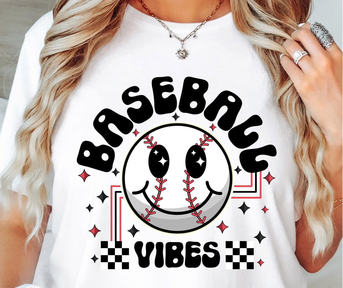 Baseball Vibes T-shirt Png Design, Retro Smile Sublimation, Groovy Vibes Digital Download PNG File, Commercial Use