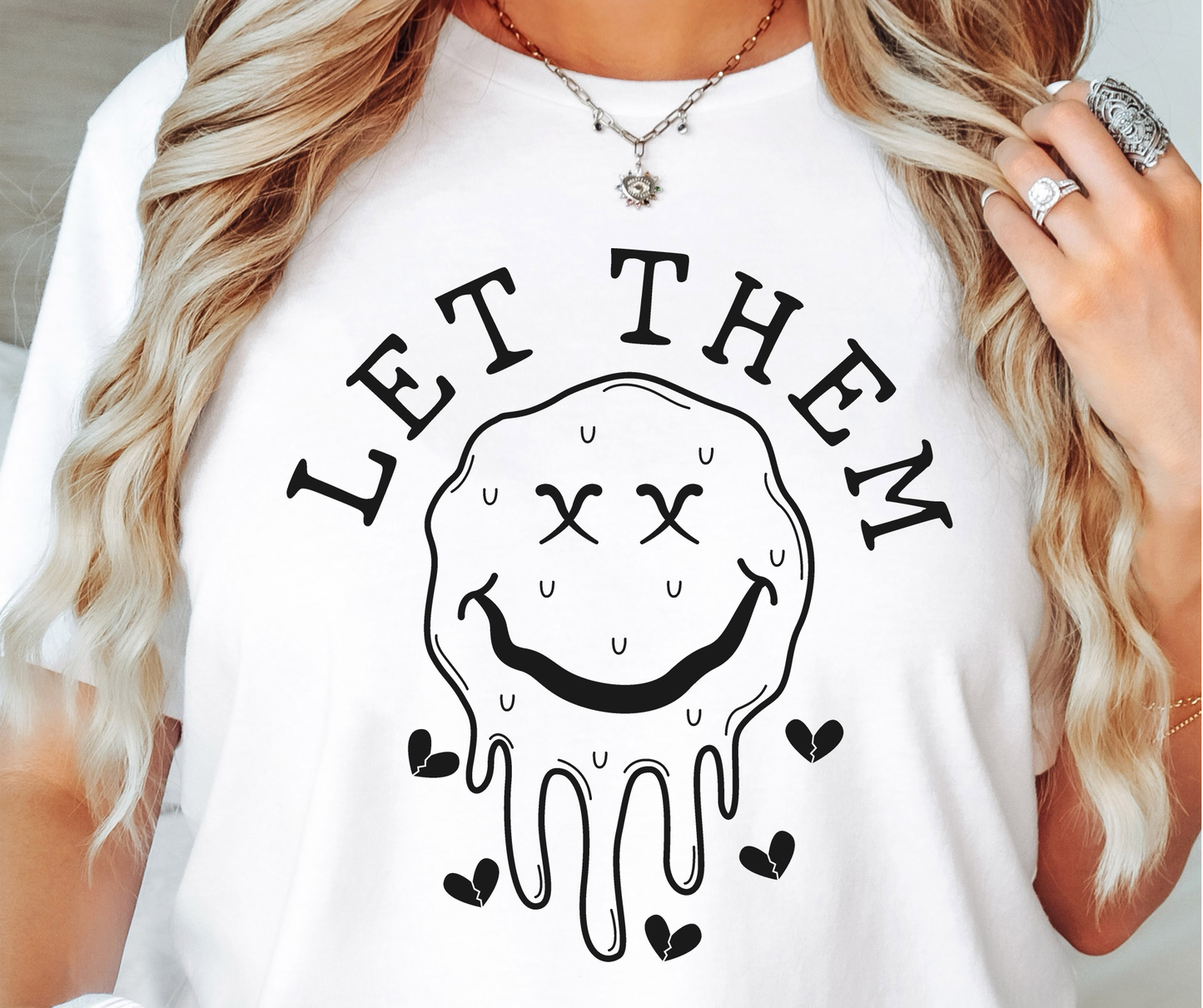 Let Them Dead Smile Emoji T-shirt PNG Design,  Sublimation Tee Motivational Digital Download PNG File, Commercial Use