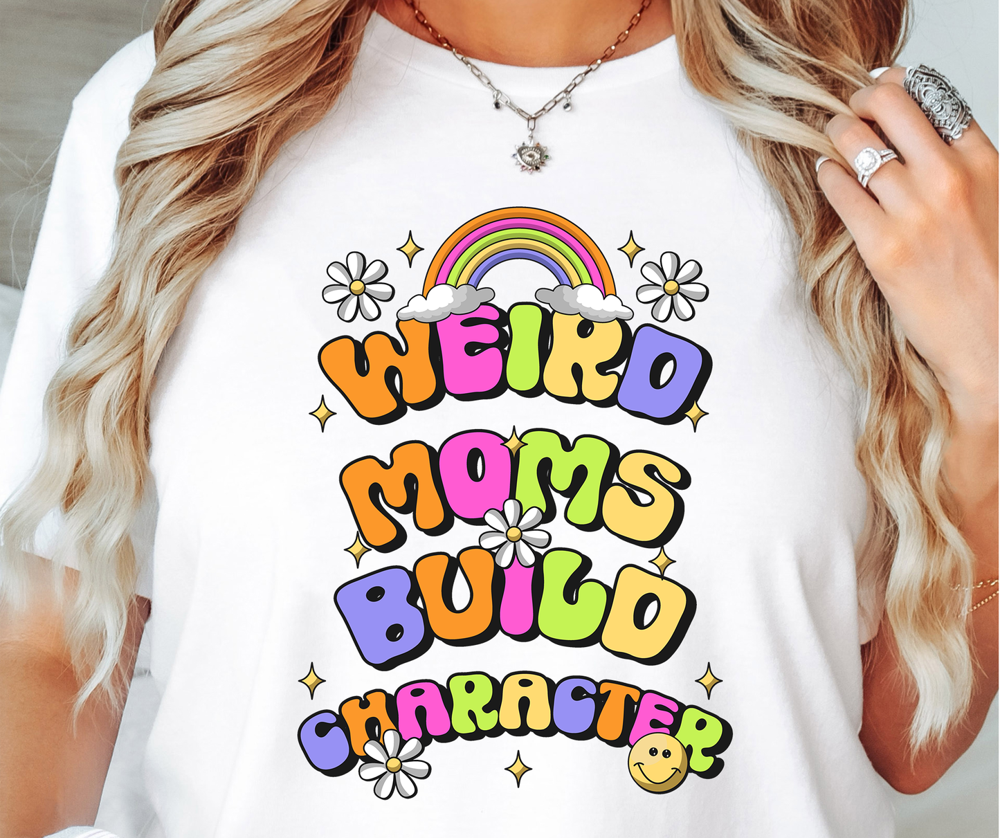 Weird Moms Build Charector T-shirt PNG Design,  Sublimation Tee Motivational Digital Download PNG File, Commercial Use