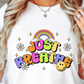 Sublimation PNG Sublimation PNG - Just Breathe Rainbow T-shirt PNG Design, Sublimation Tee Motivational Digital Download PNG File, Commercial Use-Tumblerwrapdesigns