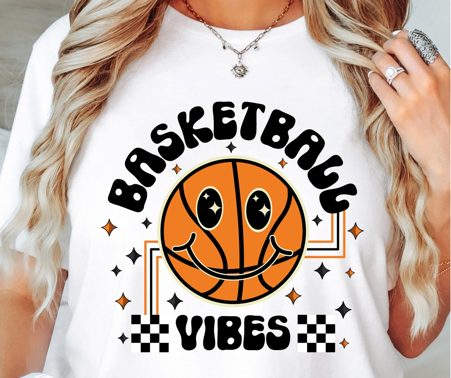 Basketball Vibes Sports T-shirt Png Design, Retro Smile Sublimation, Groovy Vibes Digital Download PNG File, Commercial Use