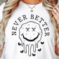 Sublimation PNG Sublimation PNG - Never Better Dead Emoji T-shirt PNG Design, Sublimation Tee Motivational Digital Download PNG File, Commercial Use-Tumblerwrapdesigns