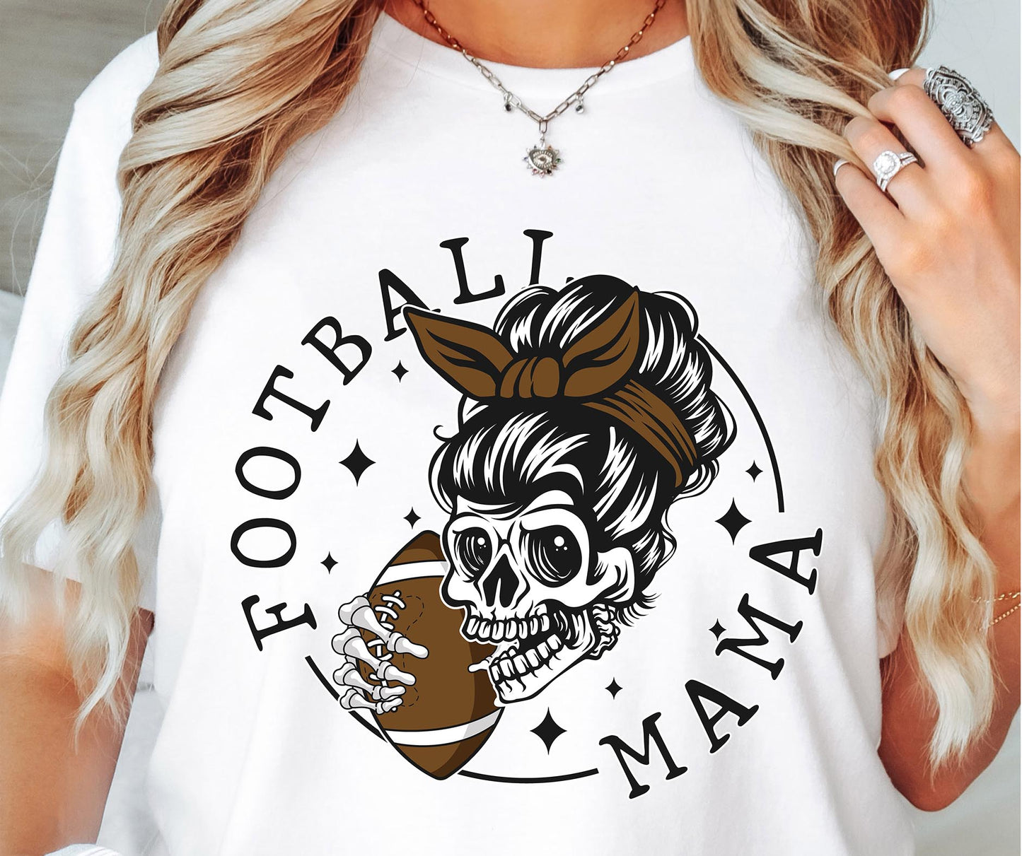 Football Mama Mom T-shirt PNG Design,  Sublimation Tee Motivational Digital Download PNG File, Commercial Use