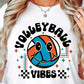 Sublimation PNG Sublimation PNG - Volleyball vibes T-shirt Png Design, Retro Smile Sublimation, Groovy Vibes Digital Download PNG File, Commercial Use-Tumblerwrapdesigns