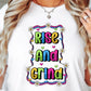 Sublimation PNG Sublimation PNG - Rise and Grind T-shirt Sublimation Png Design, Inspirational Quote Png, Retro Groovy Flower, Motivational Png, Positive Quotes, Self Love Png-Tumblerwrapdesigns