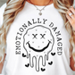 Sublimation PNG Sublimation PNG - Emotionally Damaged Dead Face Emoji T-shirt PNG Design, Sublimation Tee Motivational Digital Download PNG File, Commercial Use-Tumblerwrapdesigns