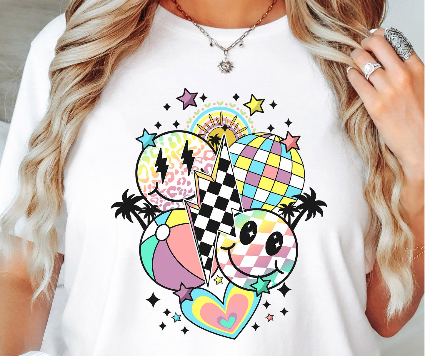 Summer Beach Vibes T-shirt Png Design, Retro Smile Sublimation, Groovy Vibes Digital Download PNG File, Commercial Use