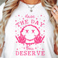 Sublimation PNG Sublimation PNG - have the day you deserve T-shirt Png Design, Retro Smile Skeleton Sublimation, Groovy Gothic Digital Download PNG File,-Tumblerwrapdesigns