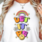 Sublimation PNG Sublimation PNG - Let It Be Rainbow Emoji T-shirt PNG Design, Sublimation Tee Motivational Digital Download PNG File, Commercial Use-Tumblerwrapdesigns