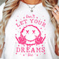 Sublimation PNG Sublimation PNG - Dont let your dreams die T-shirt Png Design, Retro Smile Skeleton Sublimation, Groovy Gothic Digital Download PNG File,-Tumblerwrapdesigns