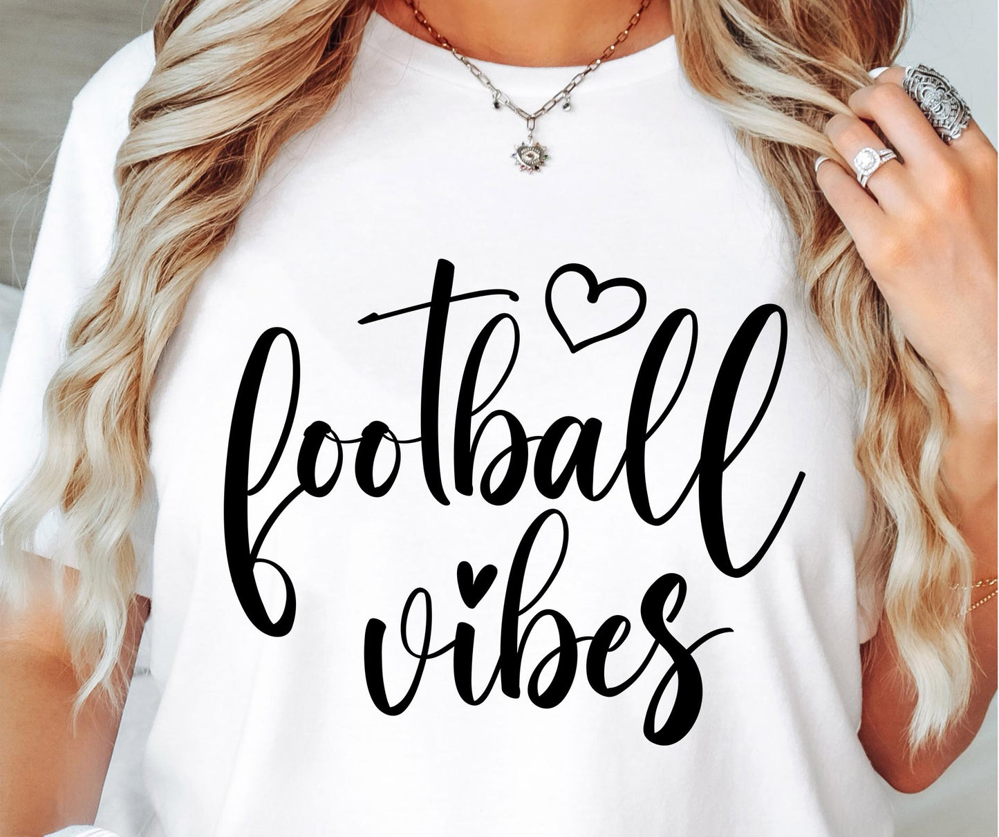 FOOTBALL Vibes  SVG and PNG, Retro Font T-shirt Design, Svg Files For Cricut, Silhouette, Digital Download (1)