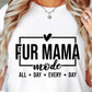 Fur Mama Mode T-shirt Svg Png Design, Retro Groovy Sublimation, Dog Mom  Digital Download PNG File, Svg File, Commercial Use Matching Pocket Front Back