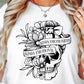 Sublimation PNG Sublimation PNG - Kinda emotional kinda emotional skull T-shirt Png Design, Skeleton Floral Sublimation, Motivational Digital Download PNG File-Tumblerwrapdesigns