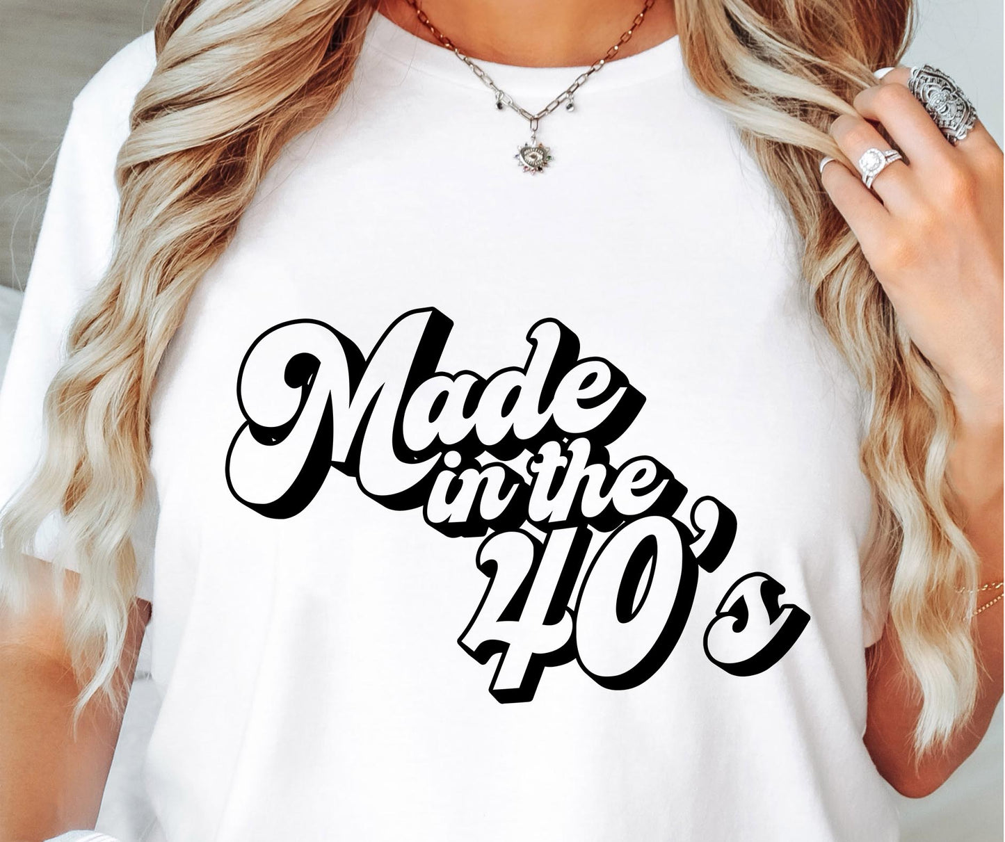 Made in the 40S SVG and PNG, Retro Font T-shirt Design, Svg Files For Cricut, Silhouette, Digital Download, Birth Year Date