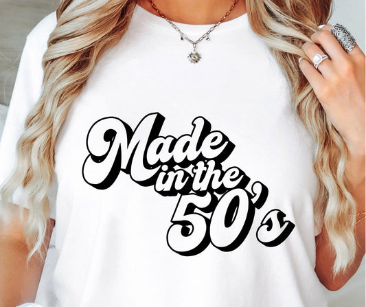 Made in the 50S SVG and PNG, Retro Font T-shirt Design, Svg Files For Cricut, Silhouette, Digital Download