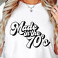 Made in the 70S SVG and PNG, Retro Font T-shirt Design, Svg Files For Cricut, Silhouette, Digital Download, Birth Year Date