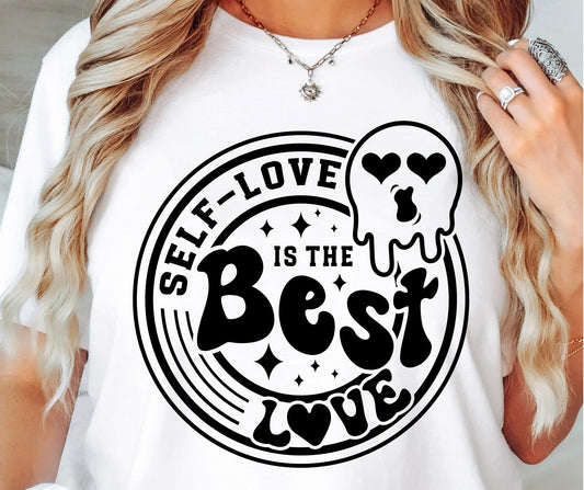 Self love is the best love Svg Png, Sublimation Design, Smile Retro Png svg, Inspirational Png, Motivational Quote, Sublimation Design