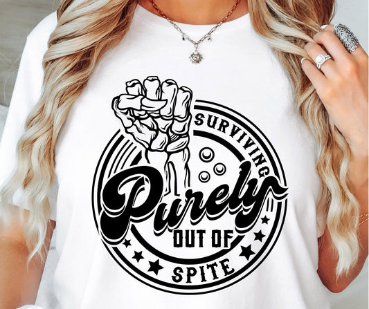 Surviving purely out of spit Svg Png Sublimation Design, Sassy Retro Png, Sarcastic Png, Funny Sublimation Design