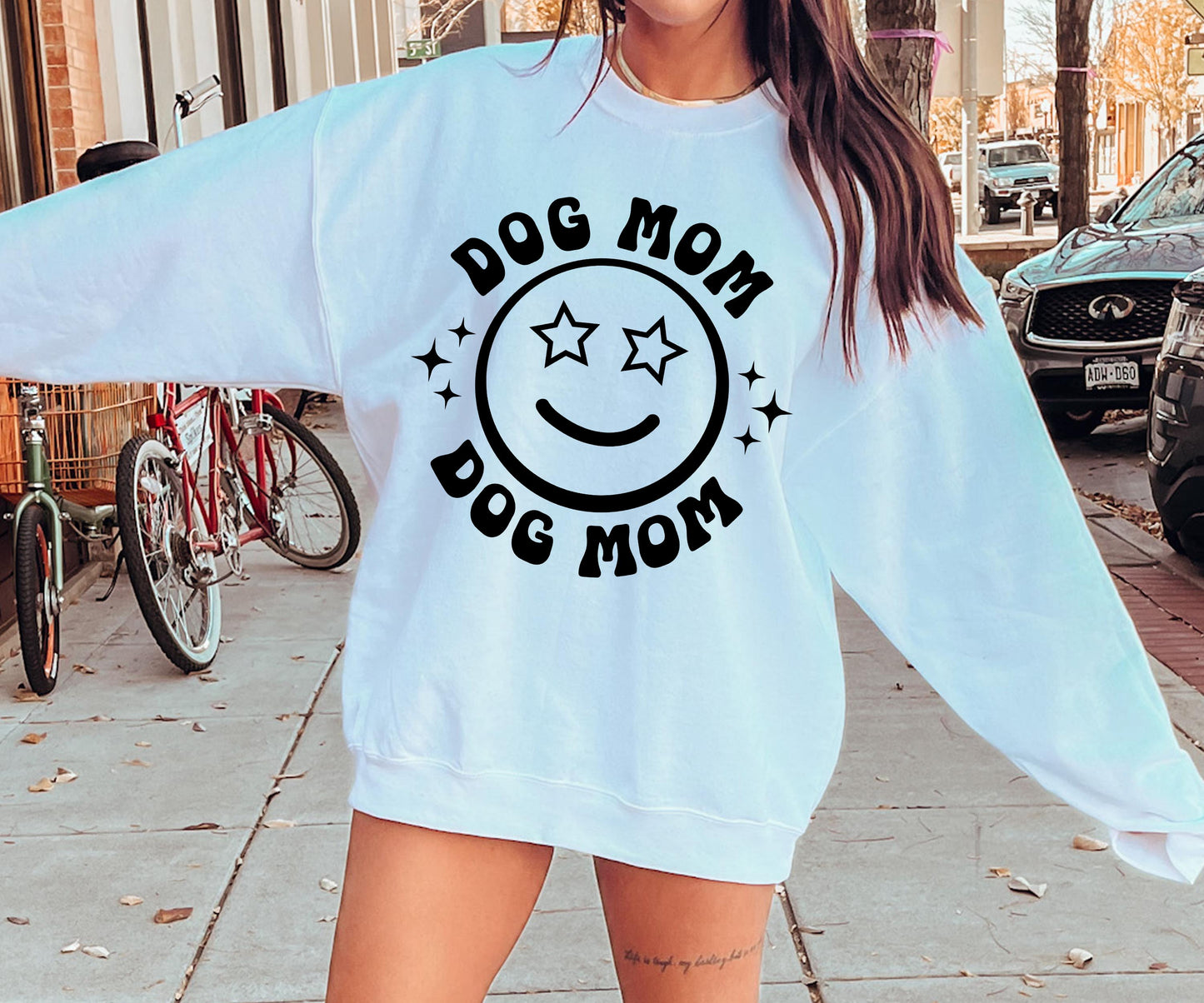 Dog Mom Smile T-shirt Svg Png Design, Retro Groovy Sublimation, Dog Mom  Digital Download PNG File, Svg File, Commercial Use Matching Pocket Front Back