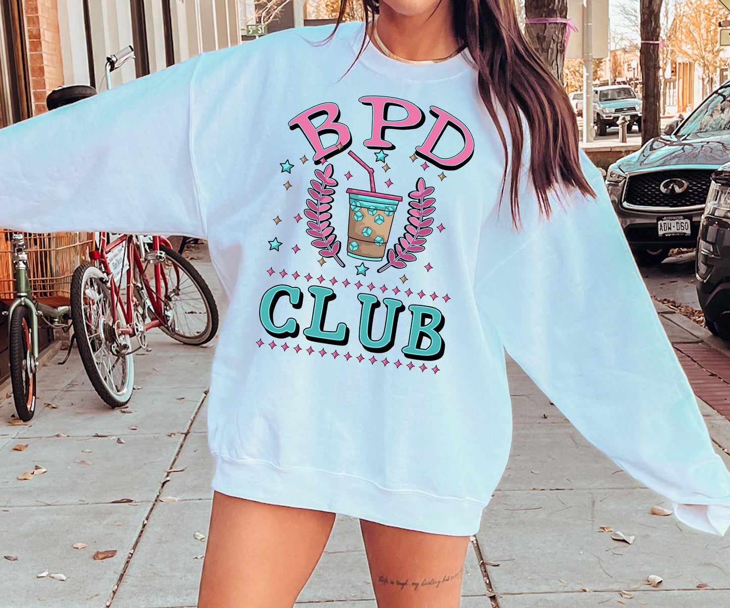 BPD CLub T-shirt Png Design, Retro Hippy Sublimation, Varsity Mental health Digital Download PNG File, Commercial Use