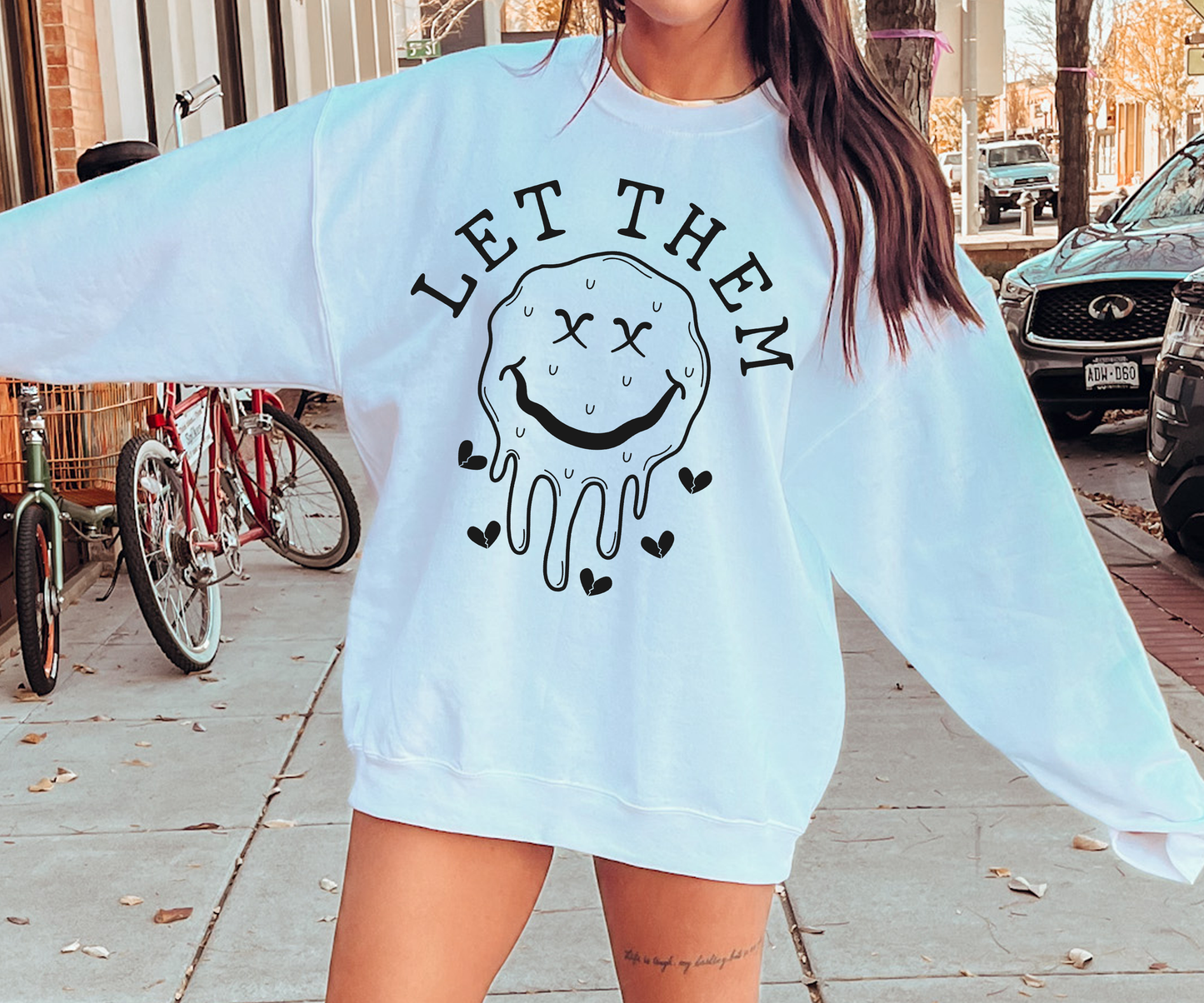 Let Them Dead Smile Emoji T-shirt PNG Design,  Sublimation Tee Motivational Digital Download PNG File, Commercial Use