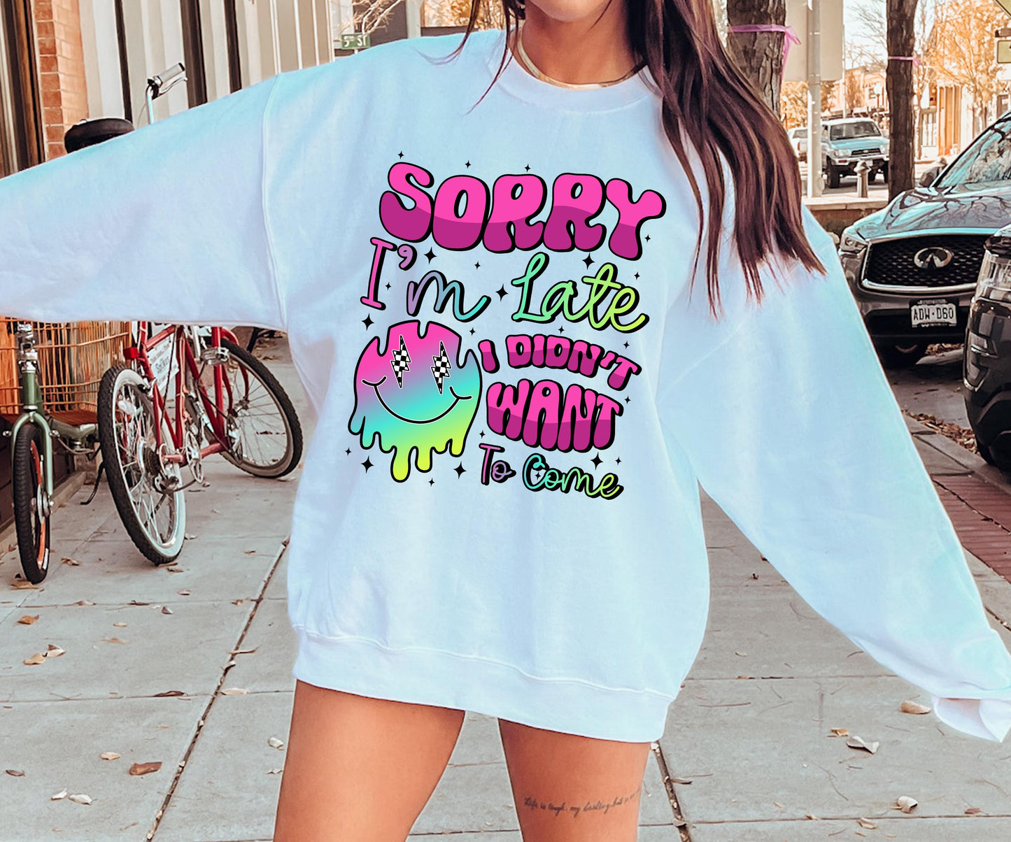 Sorry Im late i didnt want to come T-shirt Png Design, Skeleton Floral Sublimation, Motivational Digital Download PNG File,