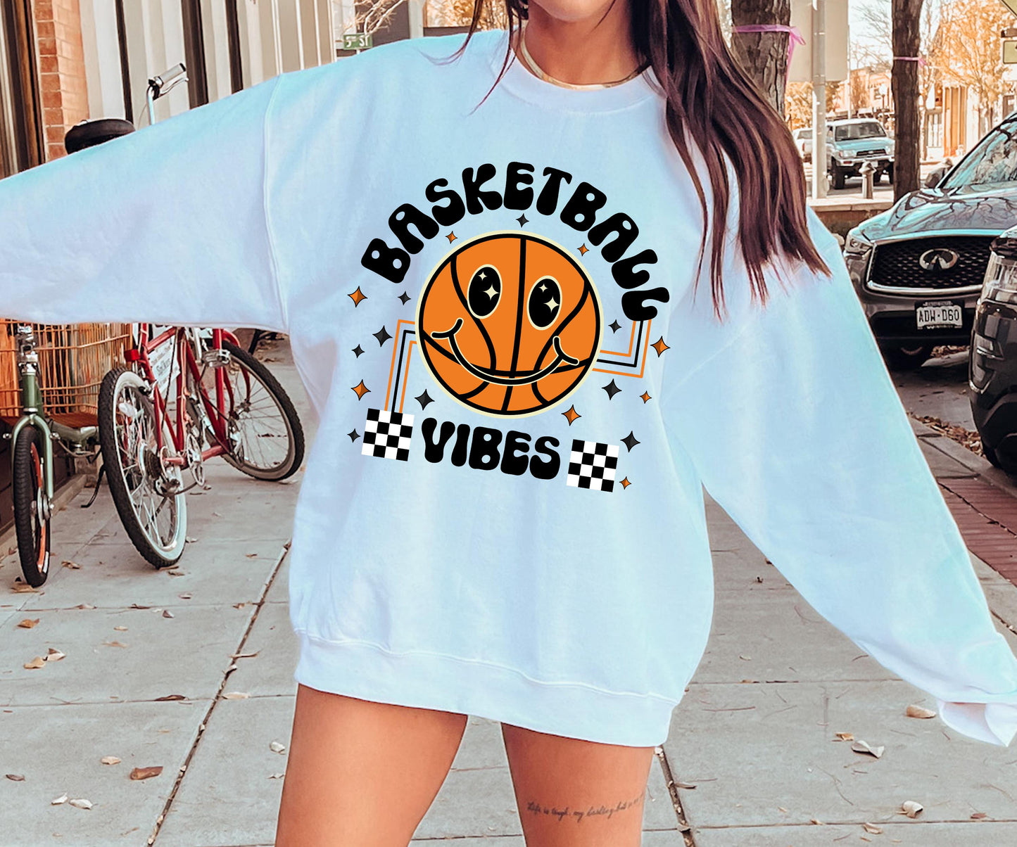 Basketball Vibes Sports T-shirt Png Design, Retro Smile Sublimation, Groovy Vibes Digital Download PNG File, Commercial Use