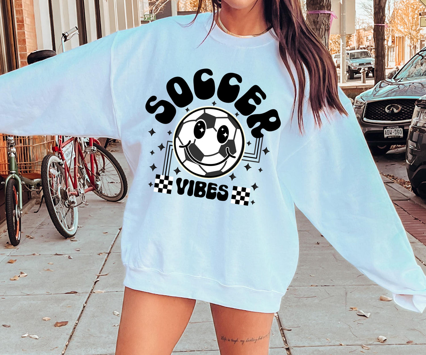 Soccer  Vibes Ball Sports T-shirt Png Design, Retro Smile Sublimation, Groovy Vibes Digital Download PNG File, Commercial Use