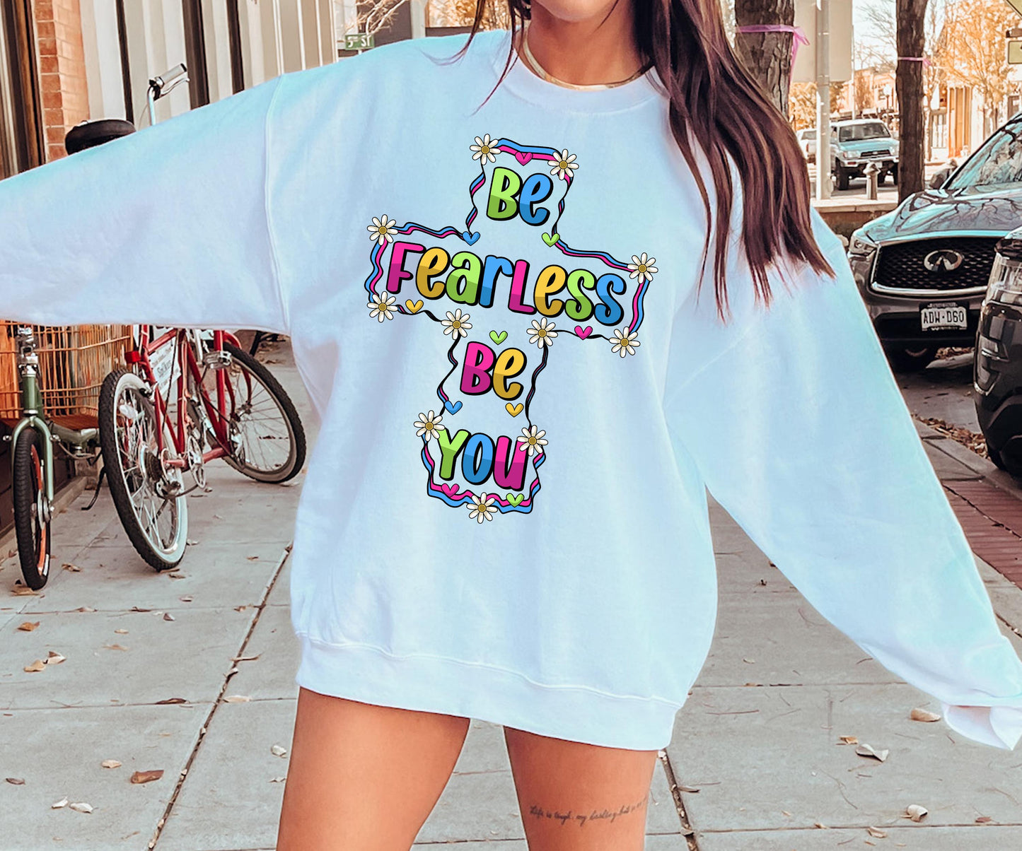 Be fearless, be you, T-shirt Sublimation Png Design, Inspirational Quote Png, Retro Groovy Flower, Motivational Png, Positive Quotes, Self Love Png