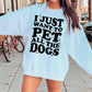 I just want to pet all the dogs T-shirt Svg Png Design, Retro Groovy Sublimation, Dog Mom  Digital Download PNG File, Svg File, Commercial Use Matching Pocket Front Back