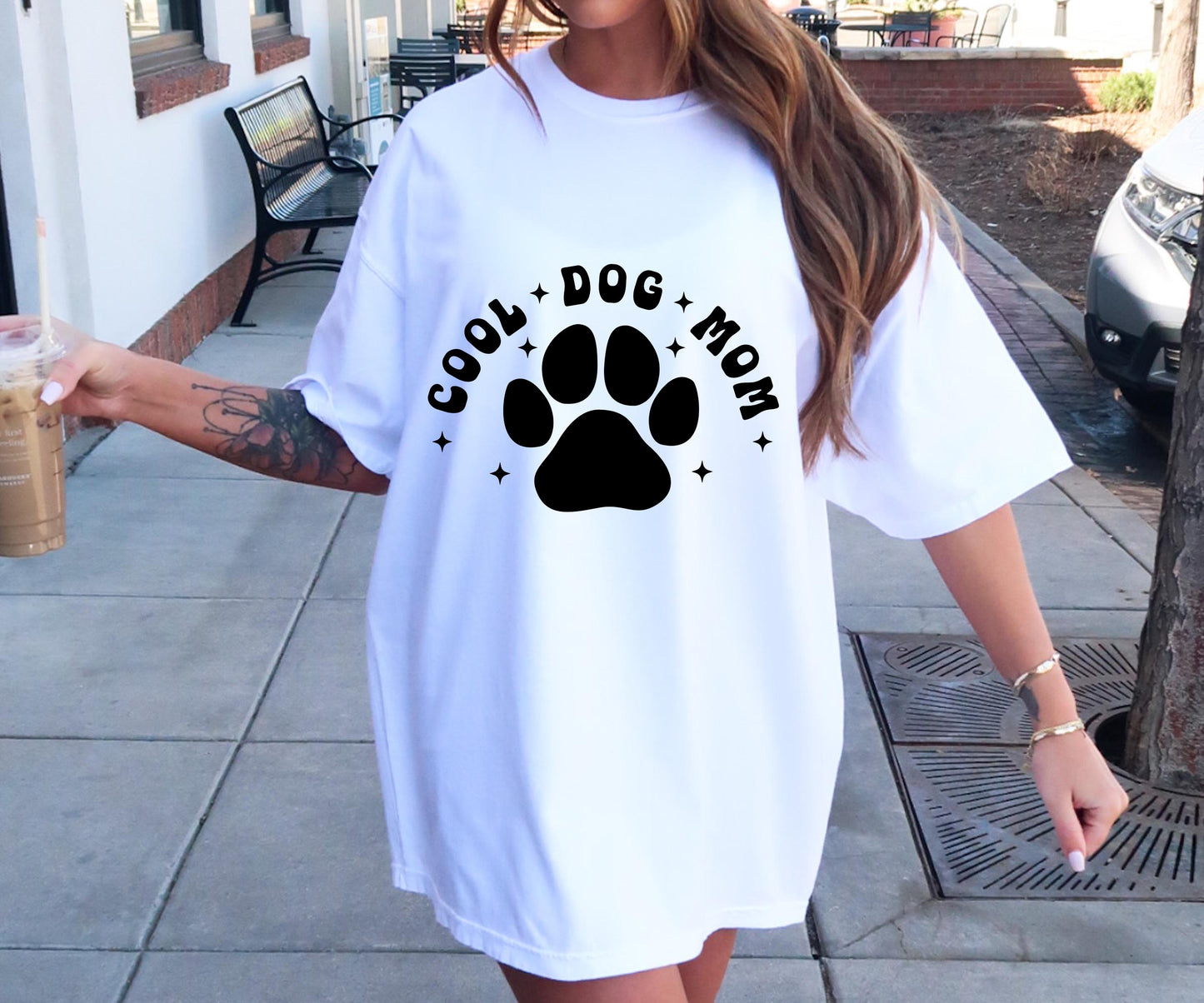 Cool Dog Mom T-shirt Svg Png Design, Retro Groovy Sublimation, Dog Mom  Digital Download PNG File, Svg File, Commercial Use Matching Pocket Front Back