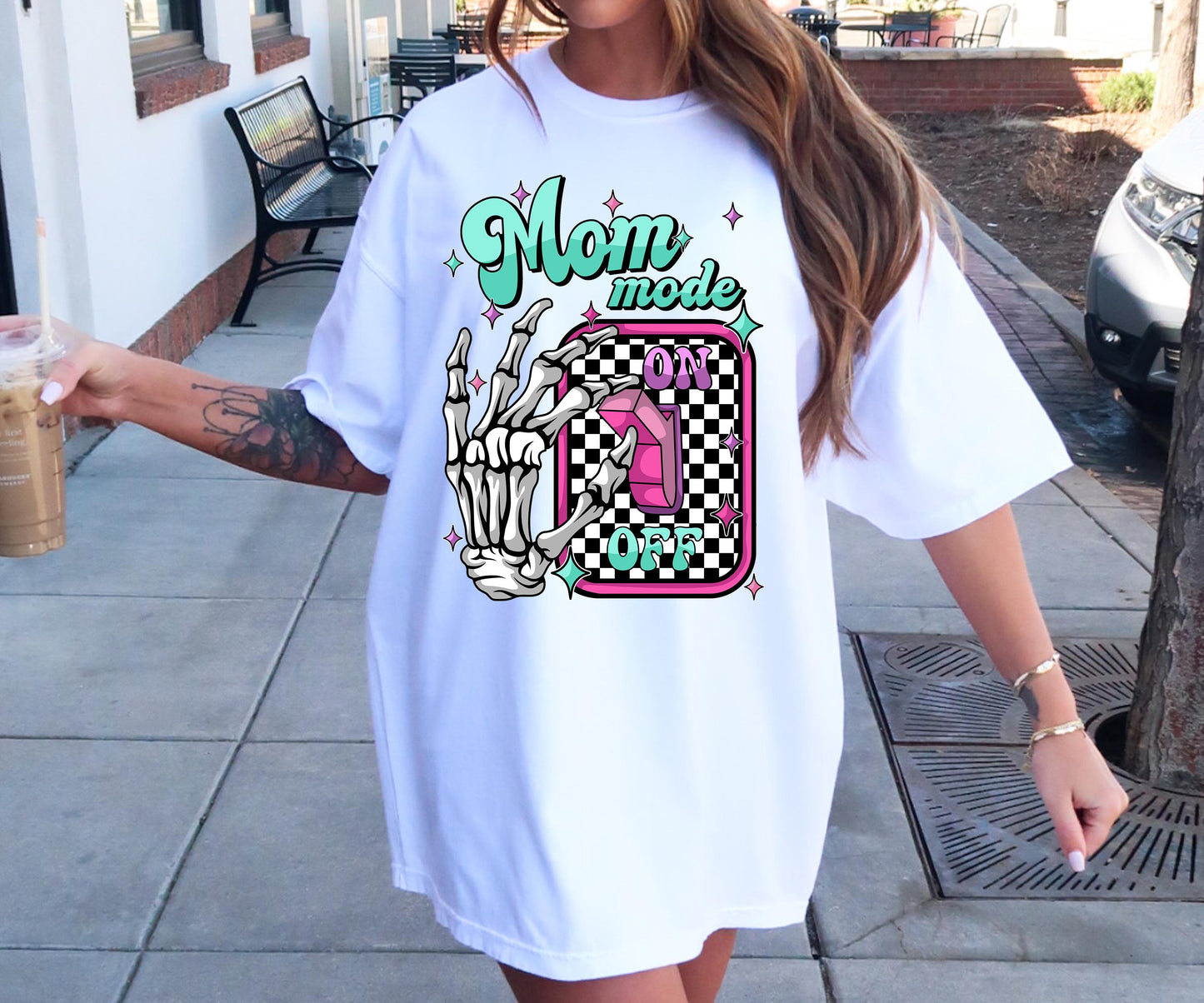 Mom Mode Switch on T-shirt Png Design, Retro Hippy Sublimation, Skeleton  Digital Download PNG File, Commercial Use (1)