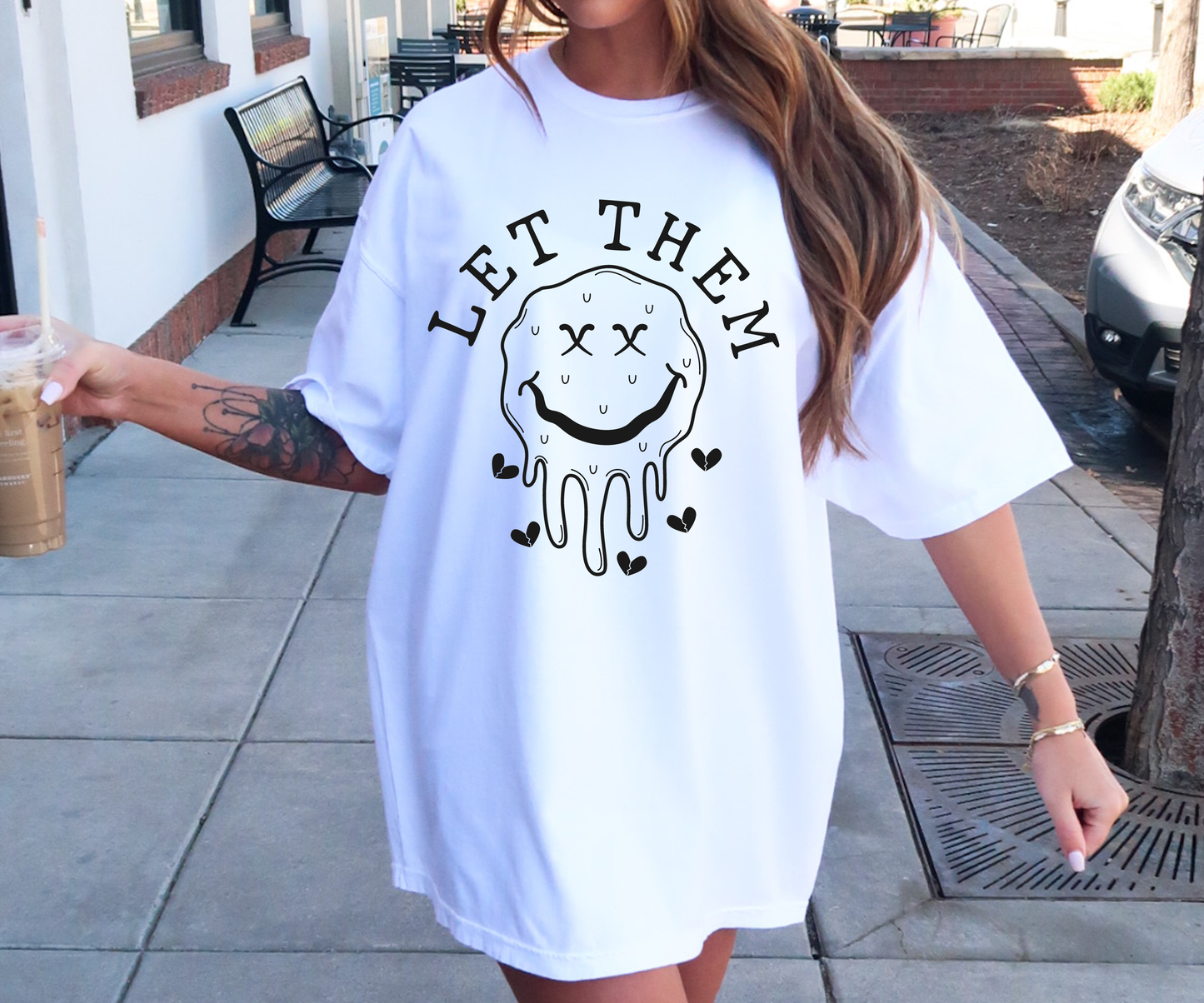 Let Them Dead Smile Emoji T-shirt PNG Design,  Sublimation Tee Motivational Digital Download PNG File, Commercial Use