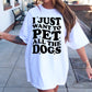 I just want to pet all the dogs T-shirt Svg Png Design, Retro Groovy Sublimation, Dog Mom  Digital Download PNG File, Svg File, Commercial Use Matching Pocket Front Back