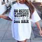 No outfit is complete without dog hair T-shirt Svg Png Design, Retro Groovy Sublimation, Dog Mom  Digital Download PNG File, Svg File, Commercial Use Matching Pocket Front Back