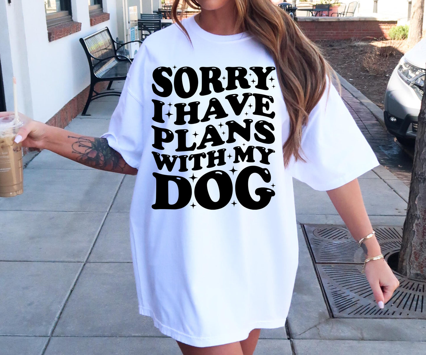 Sorry I have plans with my Dog T-shirt Svg Png Design, Retro Groovy Sublimation, Dog Mom  Digital Download PNG File, Svg File, Commercial Use Matching Pocket Front Back