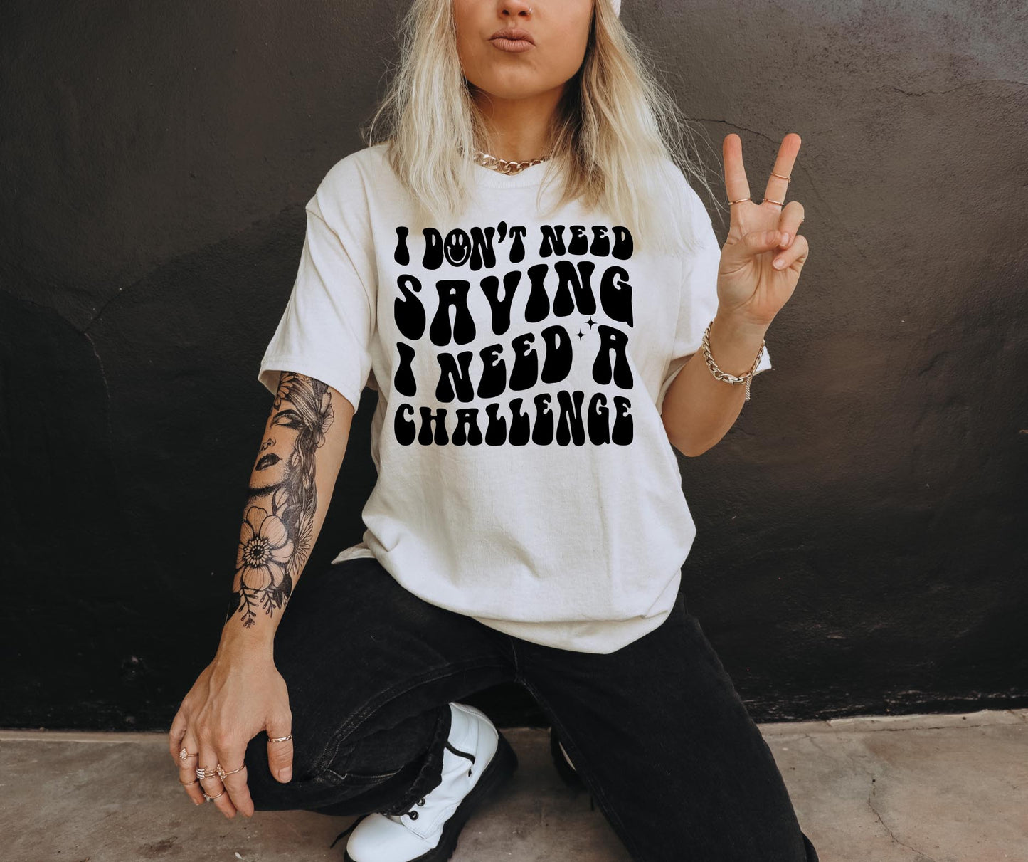 I Dont Need Saving I need A Challenge Svg Files, Svg Tshirt, Png and Svg Sublimation Design, Svg Files For Cricut, Silhouette