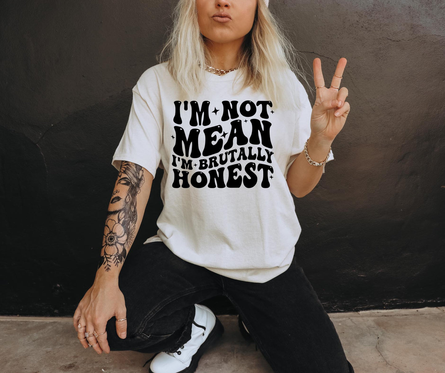 Im Not Mean Im Brutally Honest Svg Files, Svg Tshirt, Png and Svg Sublimation Design, Svg Files For Cricut, Silhouette