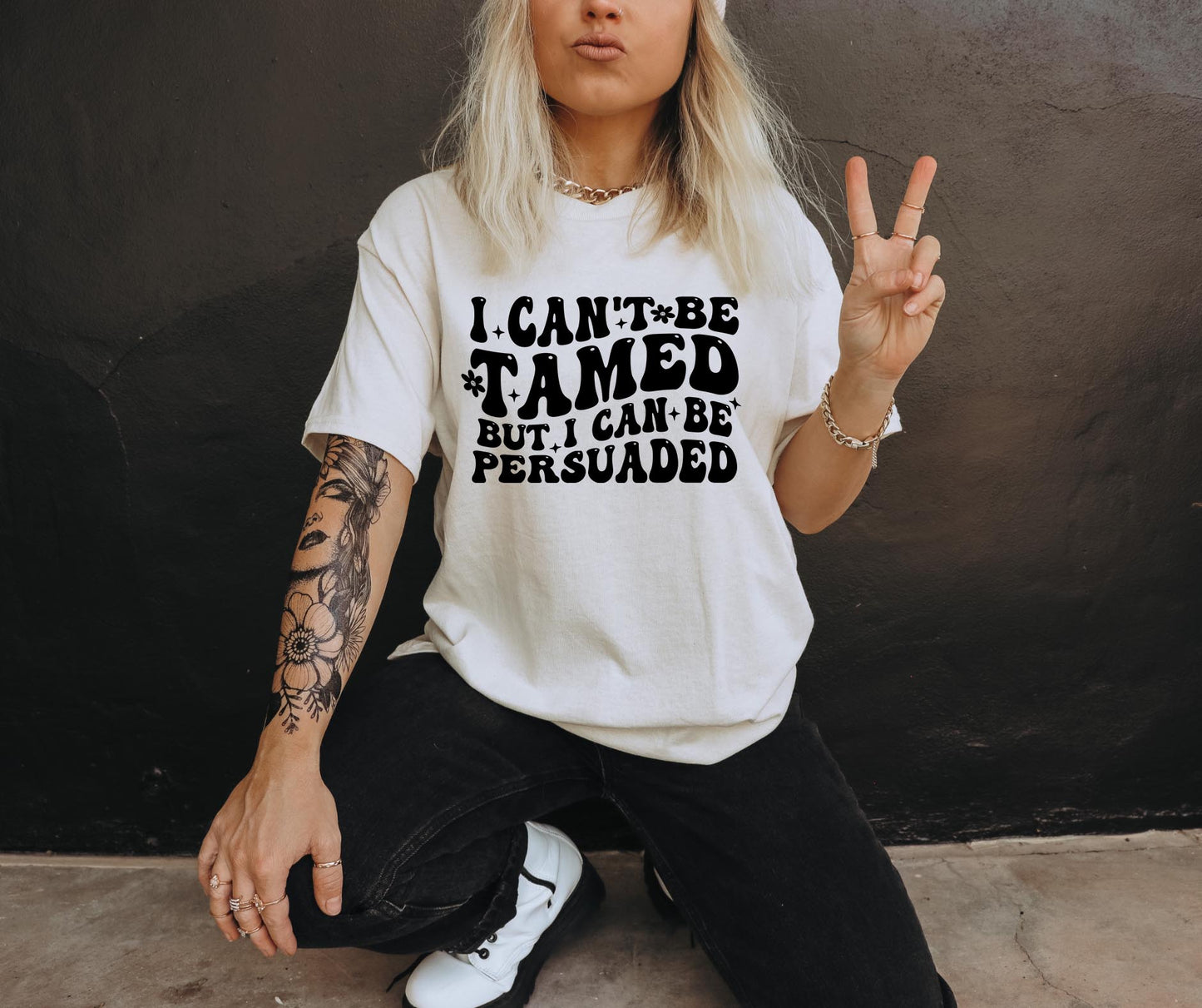 I Cant Be Tamed But I Can Be Persuaded Svg Files, Svg Tshirt, Png and Svg Sublimation Design, Svg Files For Cricut, Silhouette