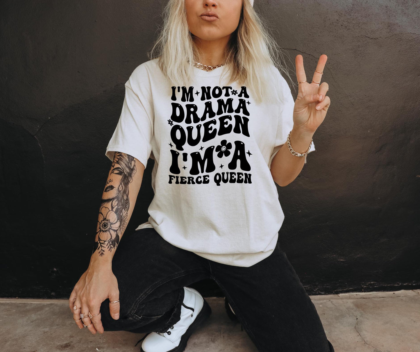 Im Not A Drama Queen Im A Fierce Queen Svg Files, Svg Tshirt, Png and Svg Sublimation Design, Svg Files For Cricut, Silhouette