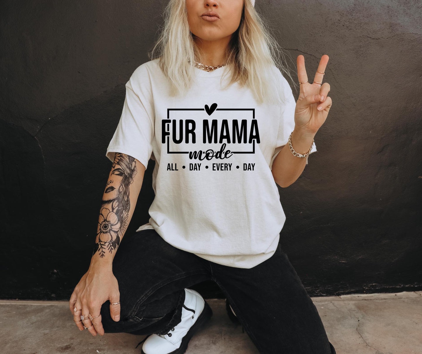 Fur Mama Mode T-shirt Svg Png Design, Retro Groovy Sublimation, Dog Mom  Digital Download PNG File, Svg File, Commercial Use Matching Pocket Front Back