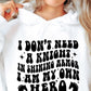 i Dont Need A Knight Svg Files, Svg Tshirt, Png and Svg Sublimation Design, Svg Files For Cricut, Silhouette