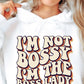 Im Not Bossy Im Boss Lady Svg Files, Svg Tshirt, Png and Svg Sublimation Design, Svg Files For Cricut, Silhouette