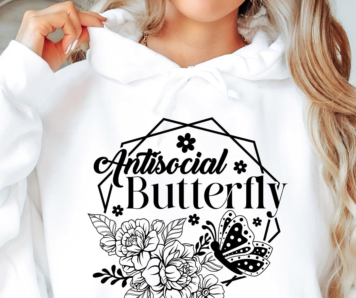 Antisocial Butterfly Svg Files, Svg Tshirt, Png and Svg Sublimation Design, Svg Files For Cricut, Silhouette