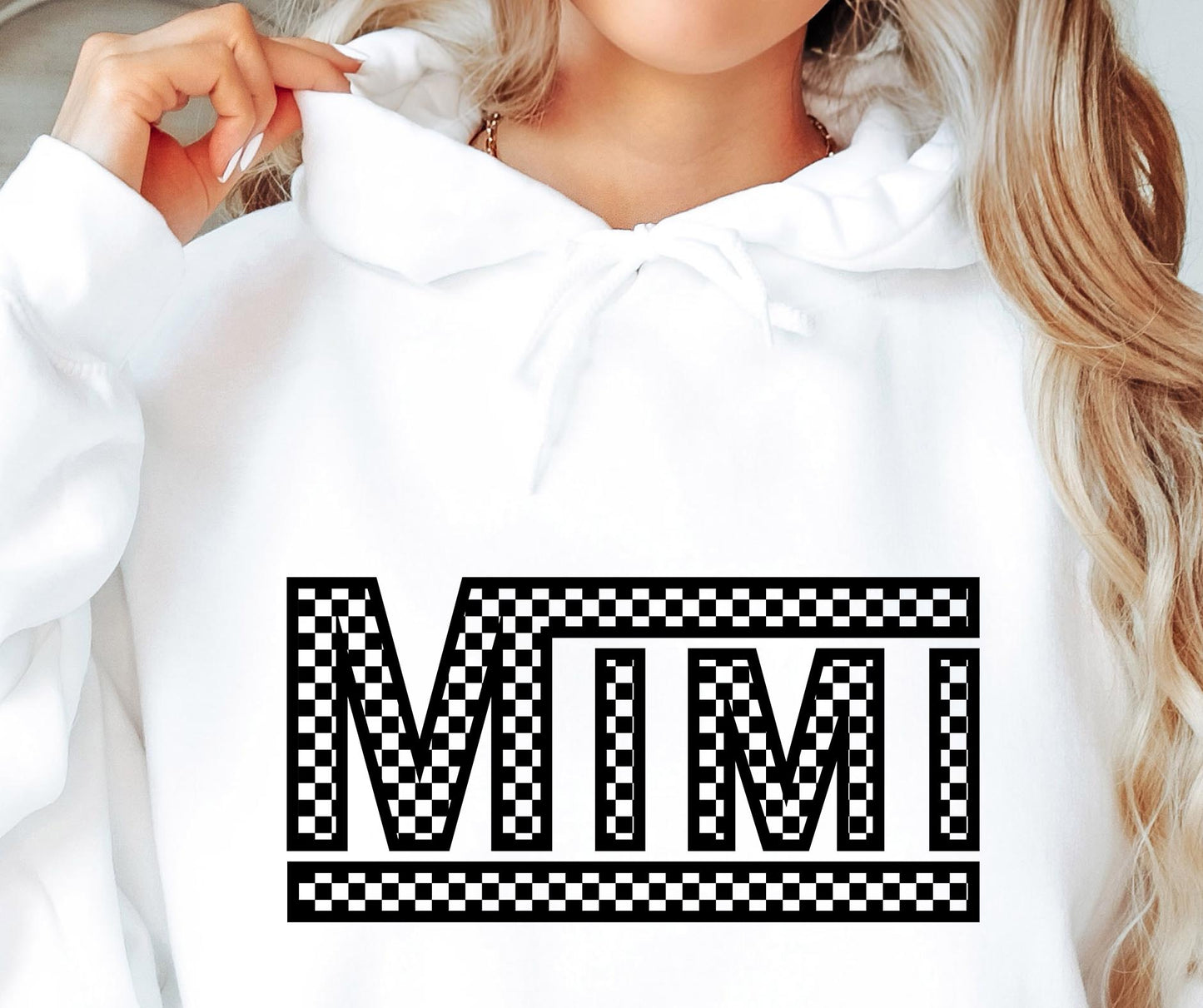 CHECKERED MIMI SVG and PNG, Retro Font T-shirt Design, Svg Files For Cricut, Silhouette, Digital Download